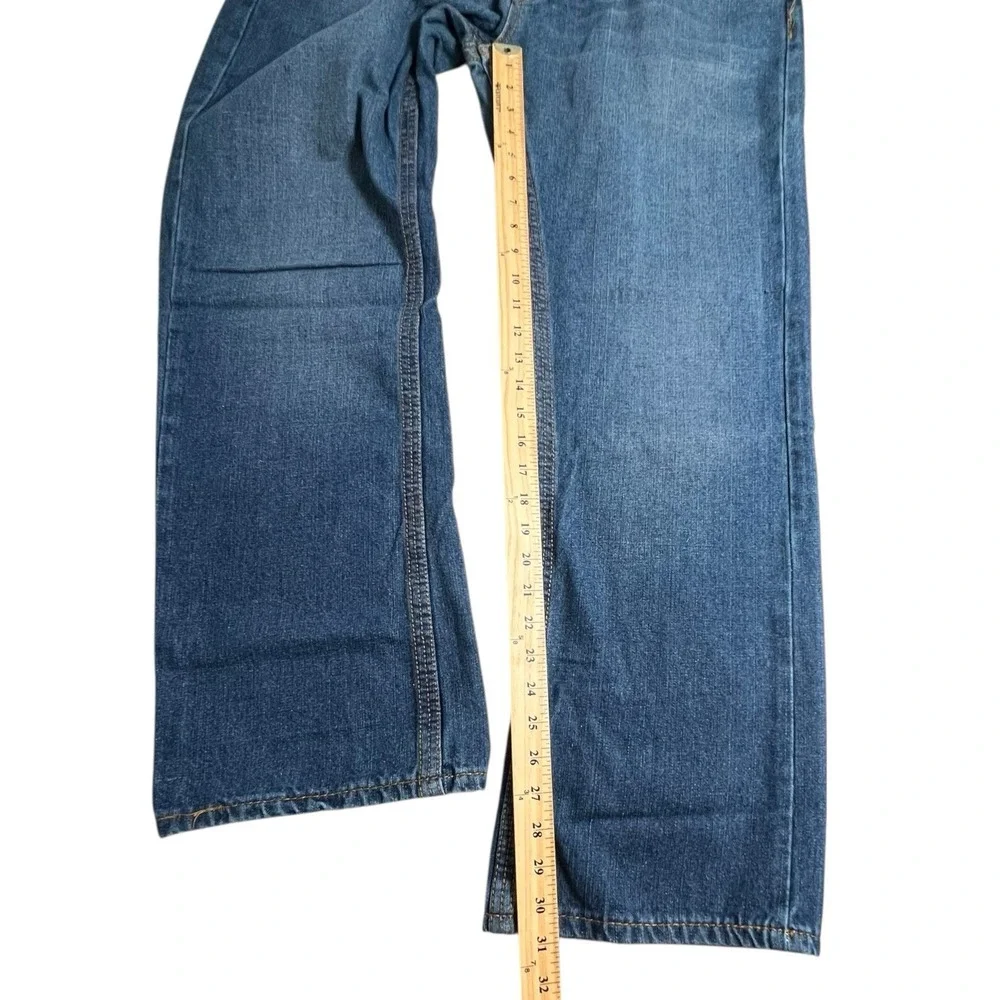 True Religion Mens 38X31 Billy Bootcut Flap Pocket Relaxed Jeans Thick Stitch‎